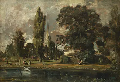 Salisbury Cathedral and Leadenhall from the River Avon John Constable